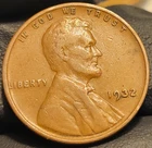 1932 Philadelphia Mint Copper Lincoln Wheat Penny Cent! Good Condition!