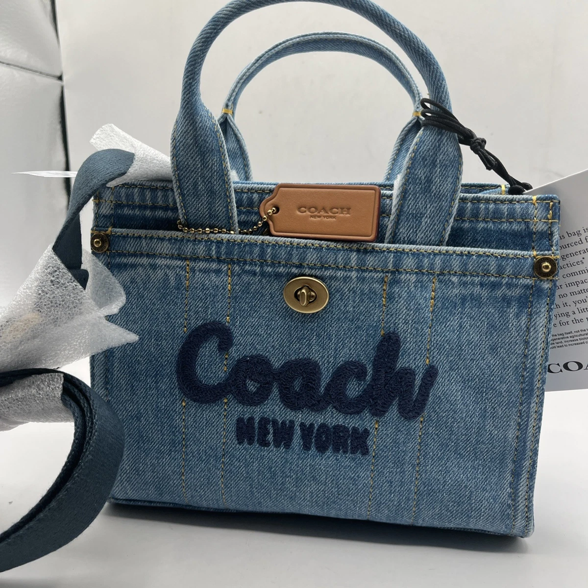 Coach Denim Exterior Tote Bags & Handbags for Women for sale | eBay