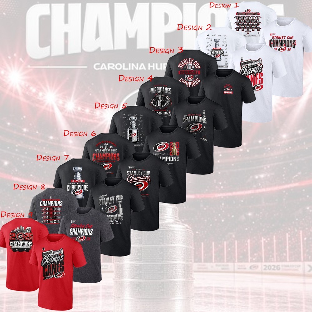 Carolina Hurricanes 2026 Stanley Cup Final Champions Name & Number Players Gift