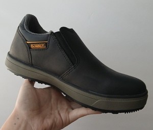 DeWalt Mens Black Leather Slip On Work Shoes Slip Resistant Safety Loafers Sz 13 DEWALT® Plasma Slip-On AT–Black Safety Shoes for Women & Men main image 3