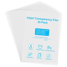 Inkjet Transparency Film Clear Sheets for Screen Printing 8.3x11.8 Inch