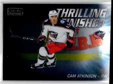 2019-20 O-Pee-Chee Platinum Thrilling Finishes Cam Atkinson Columbus Blue