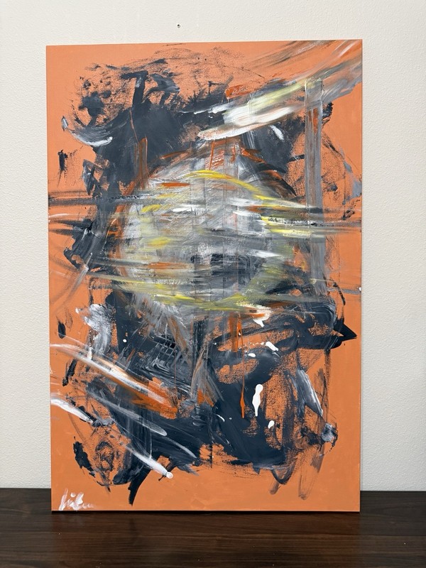 “Disrupted Signal” – Original Contemporary Abstract Painting on Canvas