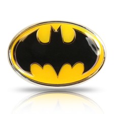Batman Yellow Colored Metal Car Chrome Auto Emblem