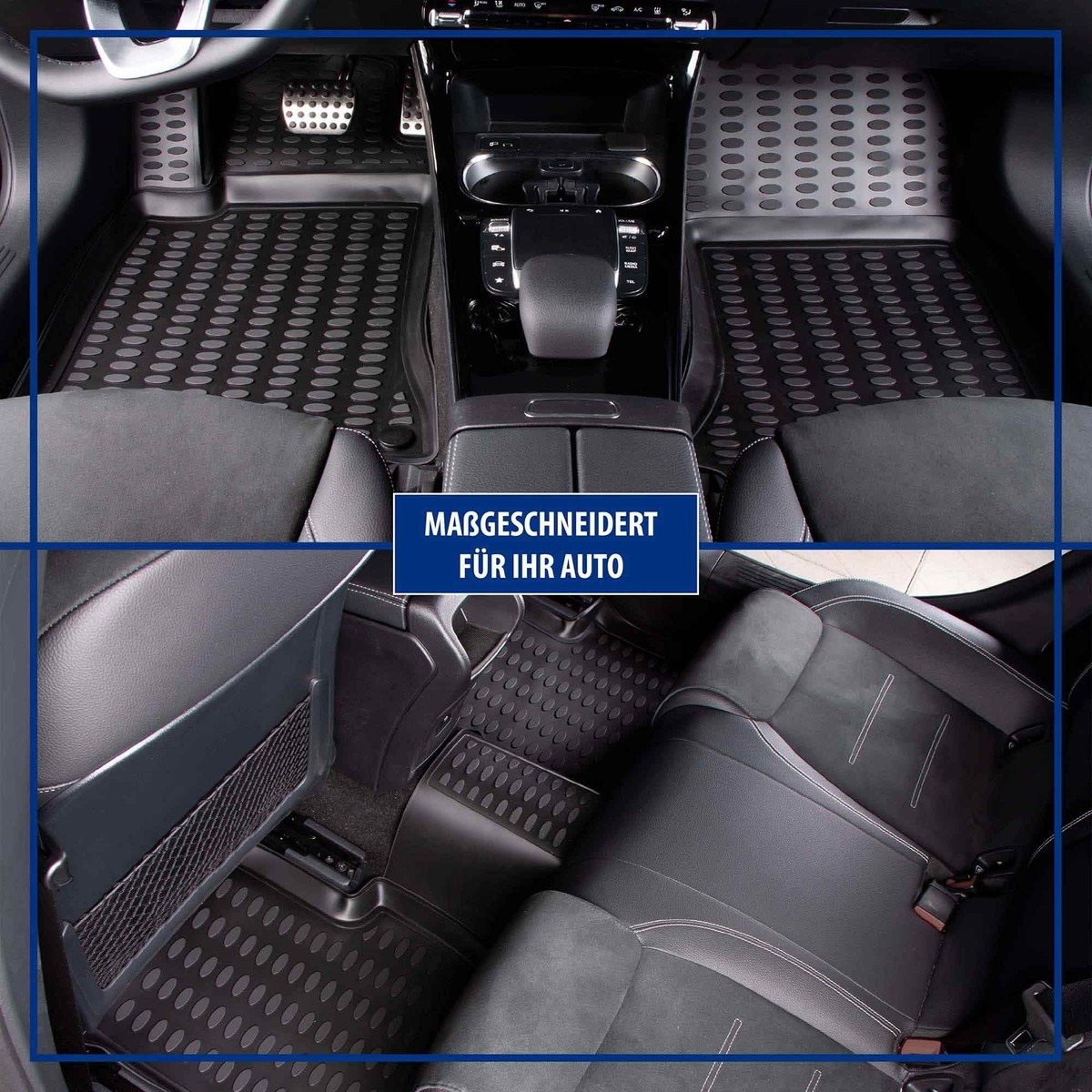 Juego Alfombrillas Goma 3D + Bandeja Maletero Para Opel Mokka B 2021-2025 (Base Carga Inferior) - Bordes Altos Antideslizantes