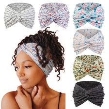 Extra Wide Turban Headbands for Women 7'' Large Wide Headband for Nursing Cut...