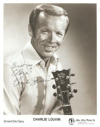 SIGNED PROFESSIONAL PHOTOGRAPH OF CHARLIE LOUVIN OF THE GRAND OLE OPRY - Picture 1 of 1