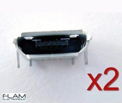 2x connecteur à souder micro USB type B femelle / 2x Female connector to solder - Photo 1/4