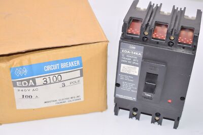 NEW Industrial Electric IEM EDA3100 EDA-14KA 100A 240 VAC 3 Pole Circuit Breaker
