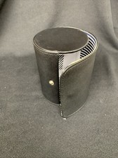 Black Leather Travel Tie Case 720-00226