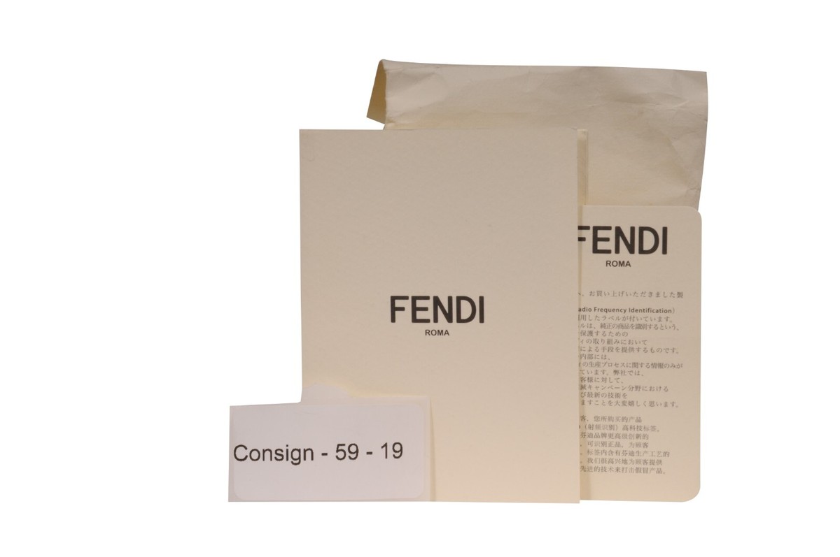 Fendi 2Jours Petite Monster Eyes Tote Bag Grey Calfskin