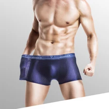 ZONBAILON Men's Underwear Breathable Mesh Cool Sports Sexy Boxer Soft Elastic