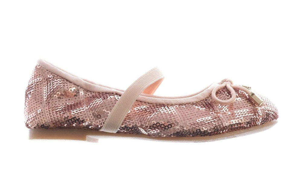 Sapato Sam Edelman Felicia lantejoulas-T ouro rosa balé liso meninas tamanho 10 - Imagem 4 de 4