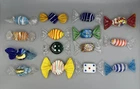 Lot of 15 Vintage Murano Style Hand Blown Art Glass Wrapped Candy Pieces
