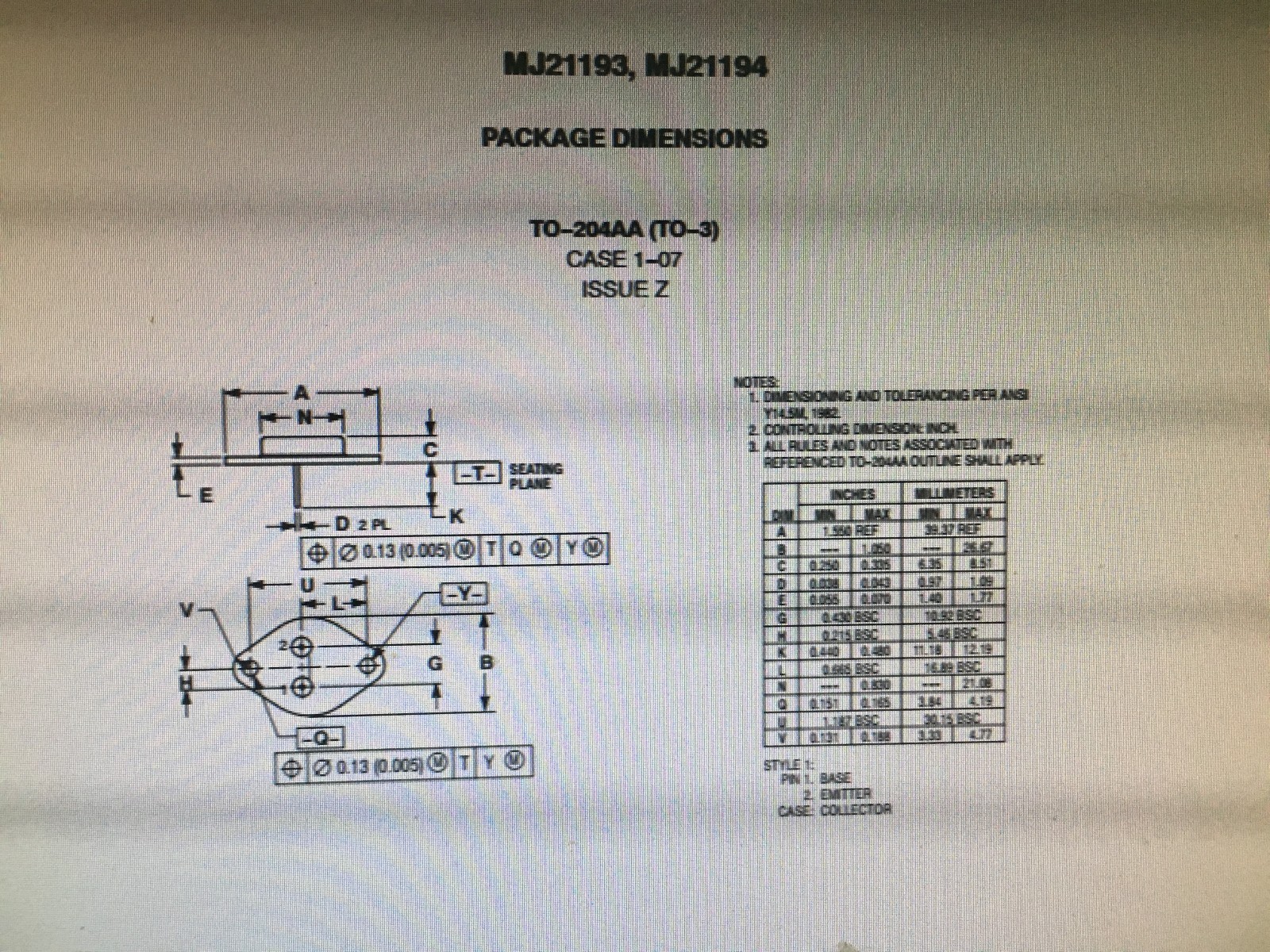 MJ21193G MJ21194G MJ21193 MJ21194 NOS NEW ON 250V 16A 200W 4MHZ 1pair ...