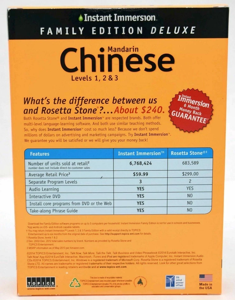 NUEVO Instant Immersion Family Deluxe Mandarín Chino Niveles 1 2 3 PC/Mac/Tablet Foto 2 de 4
