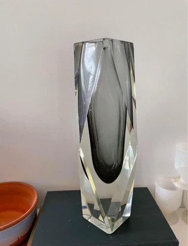 Murano Mandruzzato vase | Faceted glass | Flavio Poli | Sommerso | Vintage 60's