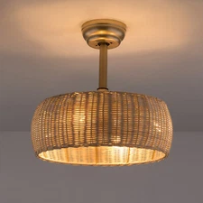 18.5in Boho Ceiling Fan Light Chandelier Pendant Lamp Bedroom Living Room Decor