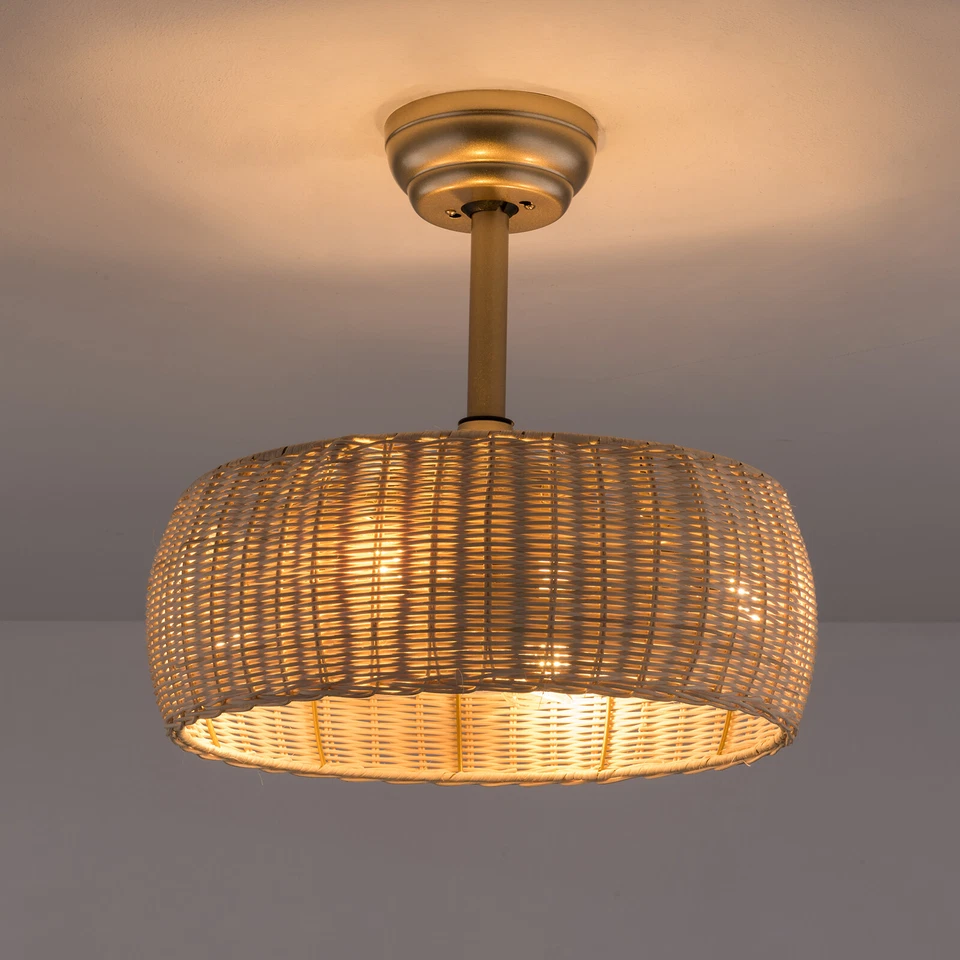 18.5in Boho Ceiling Fan Light Chandelier Pendant Lamp Bedroom Living Room Decor - Image 3 of 4