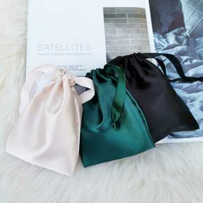 satin drawstring pouch