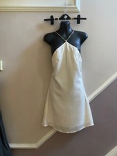 SHEIN LADIES WHITE CHAIN STRAP MINI DRESS SIZE XS, 6 UK
