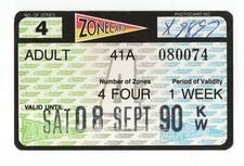 Strathclyde Transport  41A - 1990 Zonecard season -APTIS magnetic stripe on rear