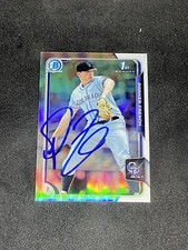 Parker French 2015 Bowman Chrome Draft #19 Refractor Rockies Auto Signed Card