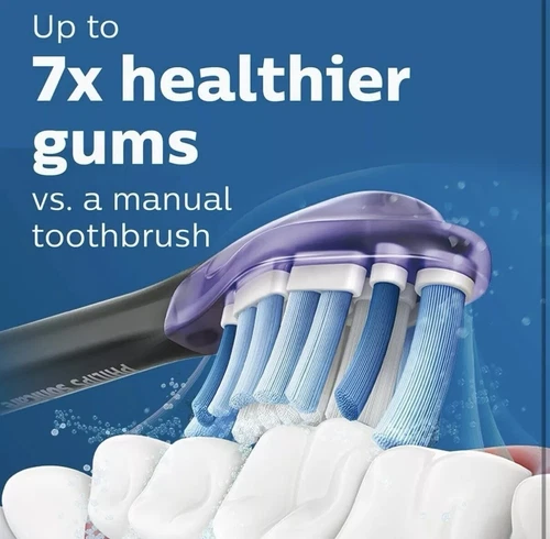 4/8er Philips Sonicare Ersatzbürsten G3 Gum Care Schwarz-Weiß Original HX9054 - Bild 4 von 27