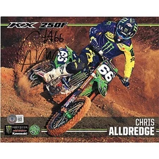 Chris Alldredge Signed Motocross 8x10 Photo Supercross MotoX Beckett Autograph