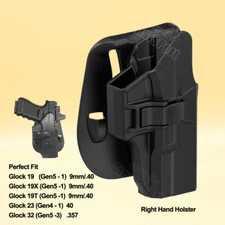 G19 Holster OWB For Glock 19 MOS 19X 19C Gen 1 2 3 4 5 Glock 23 32 Gen 1-4 
