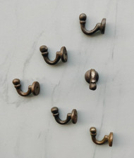 Vintage Cast Iron Small Hook Hanger For Coat Hat Towel Bag Bathroom Hanging 6Pcs