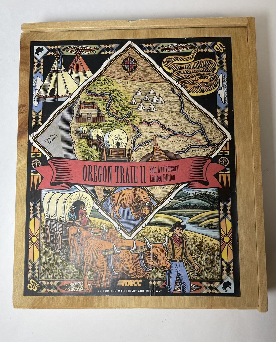 Oregon Trail II 25th Anniversary Limited Edition PC Wooden Box Set