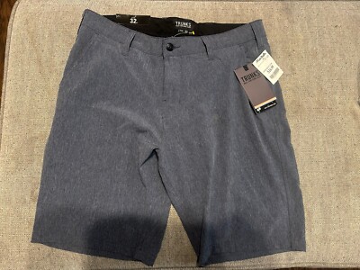 TRUNKS Multi-Function Stretch Performance Shorts, Men's Size 32 Grey Beach Easy
