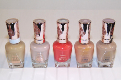 Qty 5 Sally Hansen Color Therapy Nail Polish Argan Oil Formula 4 Shades & Primer