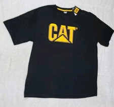 NEW WITH TAGS Caterpillar Men  s Short Sleeve Black Logo Tee T-shirt Cat 3XL