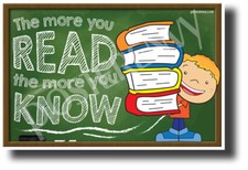 The More You Read, The More You Know - NEW Classroom Motivational POSTER cm1284