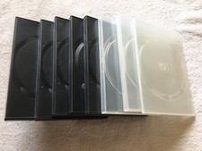 DVD Replacement Cases movie storage shells 2 disc 1 disc black clear