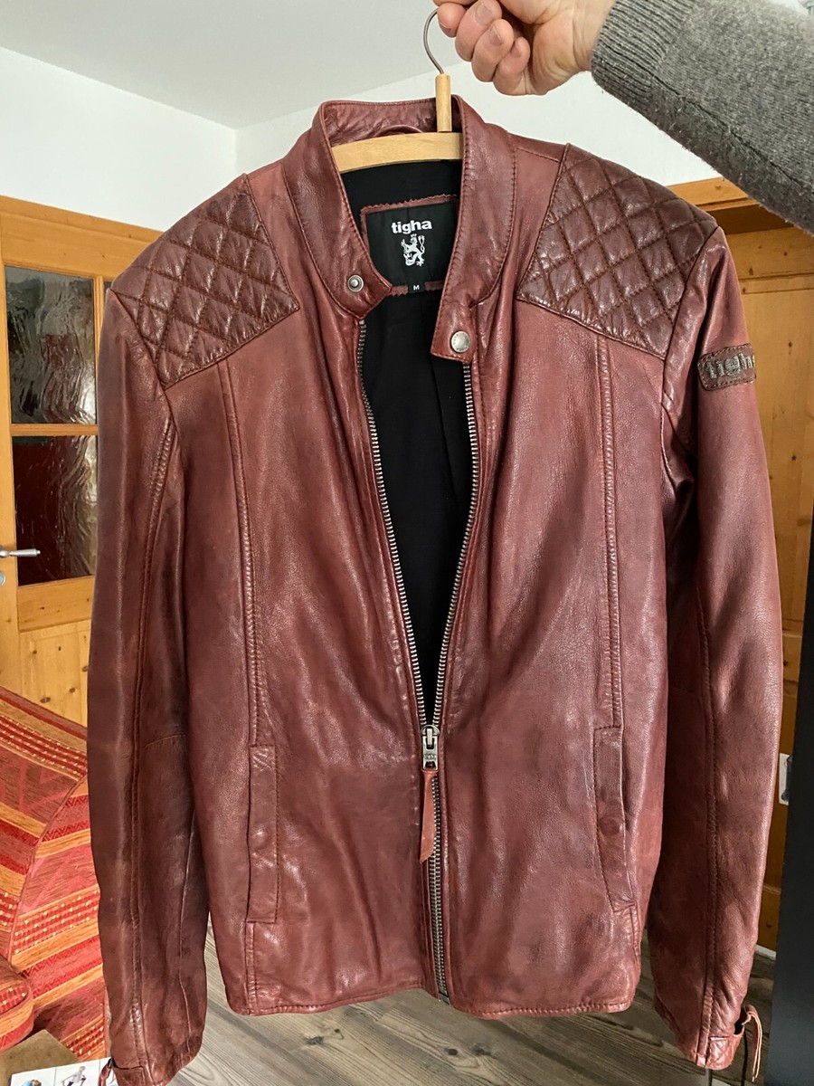 TOP***Lederjacke Tigha Bikerjacke M weinrot***
