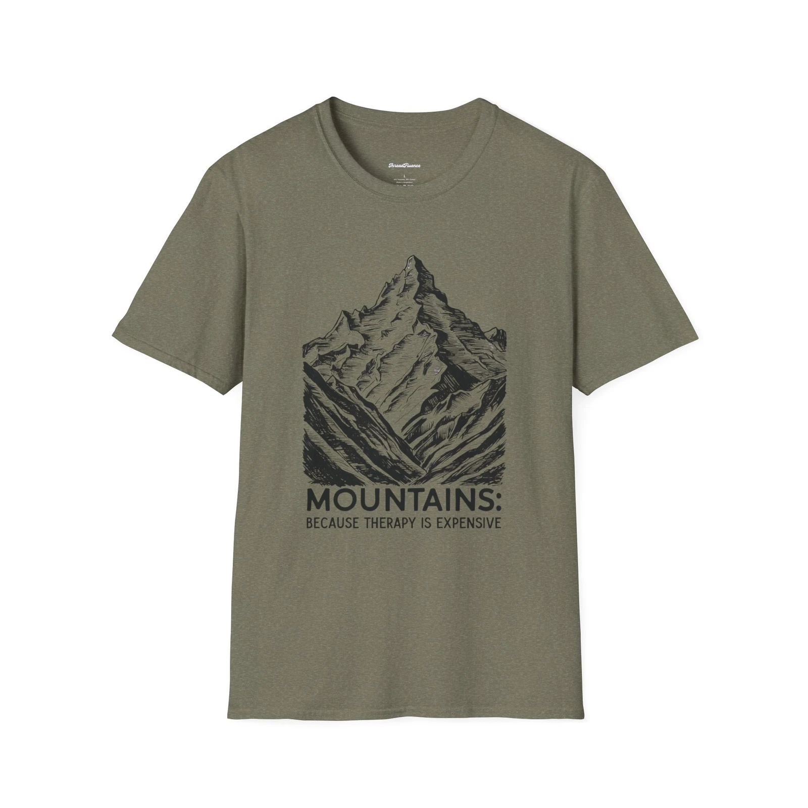 Mountains Therapy is Expensive T-Shirt, Sarcastic Hiking Tee, Funny Graphic