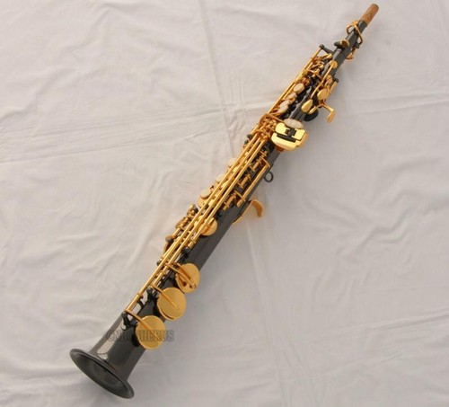 TaiShan Soprano Saxophone Black Nickel Sax High F# Italian pad - Picture 7 of 11