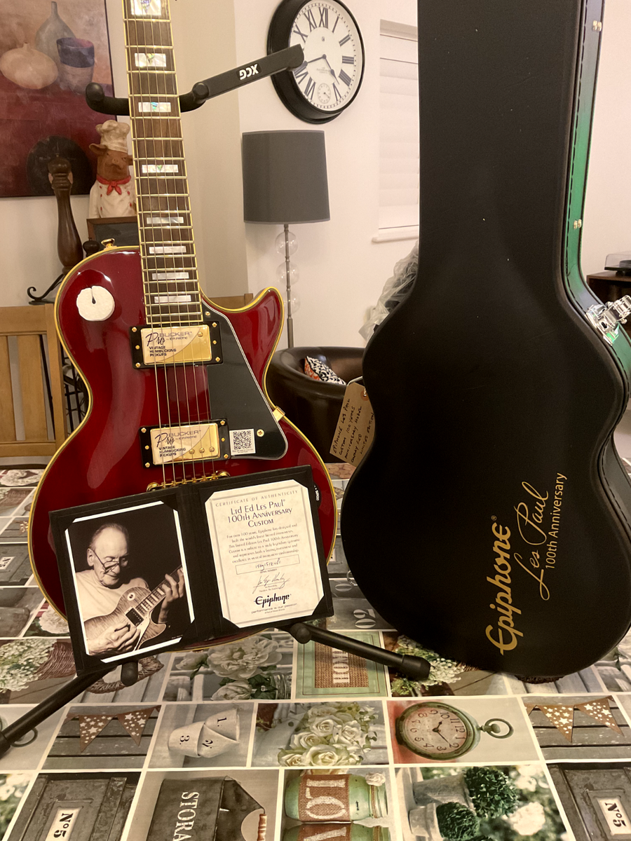 NEVER PLAYED - EPIPHONE LES PAUL CUSTOM 100TH ANNIVERSARY EDITION