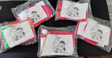 Vintage Christmas Mr. Mrs. Claus Foam Ornament Craft Kit Lot of 5