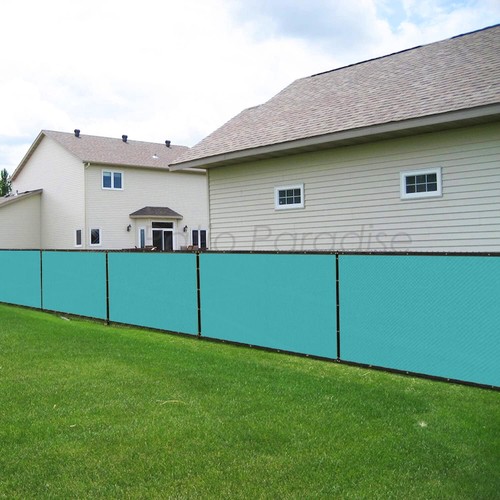 Copertura Schermo Recinzione Rete Privacy Esterno 7 Piedi Alta Cerniera-Lavatte Incluse Turchese - Foto 7 di 8
