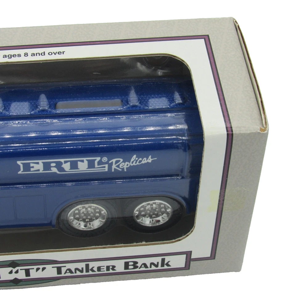 Ertl 1930 Diamond T Tanker Bank - Blue/Red - Ertl Replicas - Limited Edition NEW - Image 3 of 4