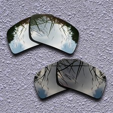 US Silver Titanium Black Polarized Replacement Lenses For-Costa Del Mar Reefton