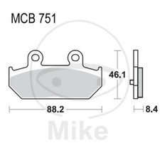 Plaquette de Frein Sinter TRW 787.40.35 Pour Suzuki 650 An Burgman 2002-2021