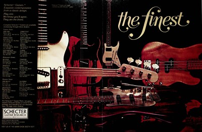 1979 Schecter Guitars - 2-Page Vintage Ad