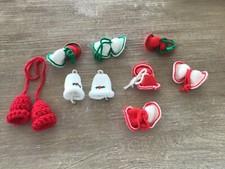 Vintage Handmade Yarn Knit Crochet Jingle Bells Lot