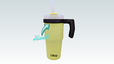 GFD BLACK Handle for Stanley 14oz Tumbler - Improved Grip, Reduced Spills