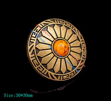 10X Western Sun Flower Turquoise Metal Leather Belt Concho Lot Button Screwback